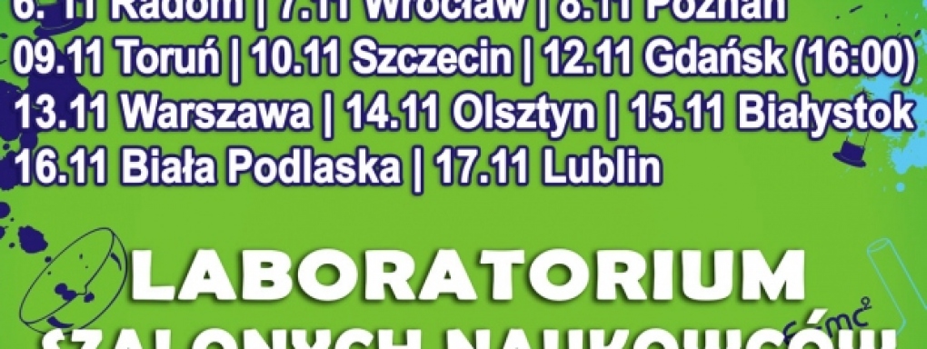 Laboratorium Szalonych Naukowców, czyli naukowe show dla dzieci 7-12 lat