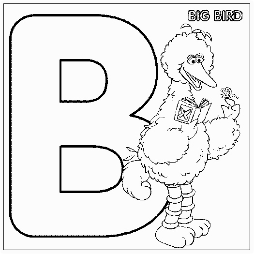 kolorowanka - B - Big Bird