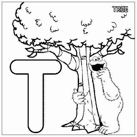 kolorowanka - T - Tree