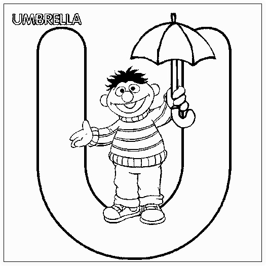 kolorowanka - U - Umbrella