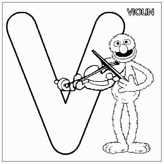 kolorowanka - V - Violin