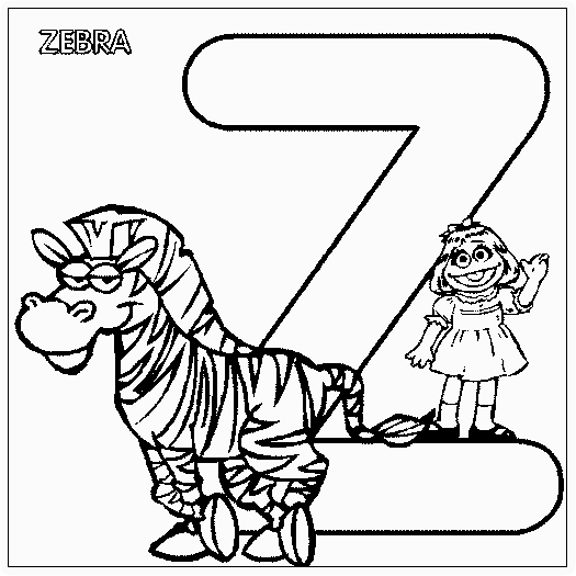 kolorowanka - Z - Zebra